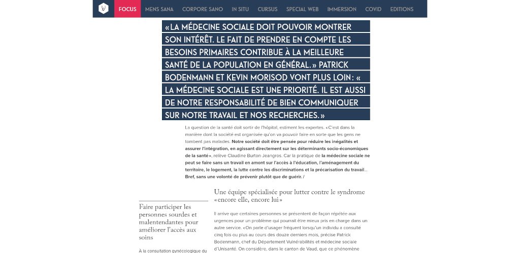 Article on InVivo manazine